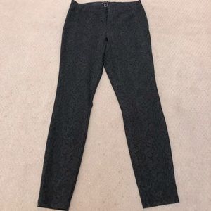 Animal print charcoal and black leggings